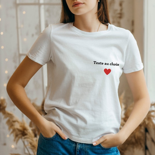 Tee-shirt à personnaliser avec motif coeur