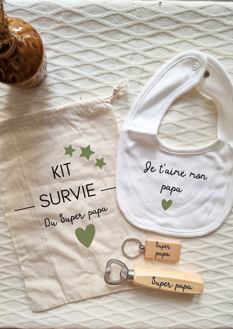 Kit de survie du futur papa / Cadeau personnalisé / Grossesse / maternité image 1