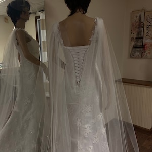 Bridal Cape/ Drap Cape/Floor/Chapel/Cathedral/Royal/Custom