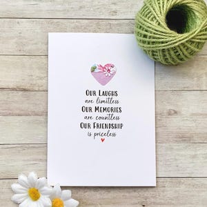 Nos rires sont sans limites, ami spécial, carte d'amitié