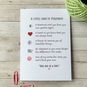 A Little Card Of Positivity, Anxiety Card,