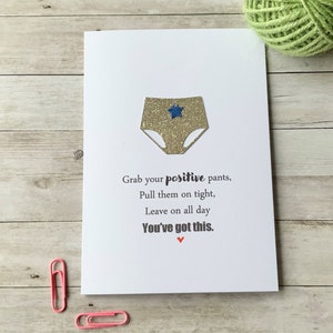 Carte positive pantalon, carte d'inquiétude