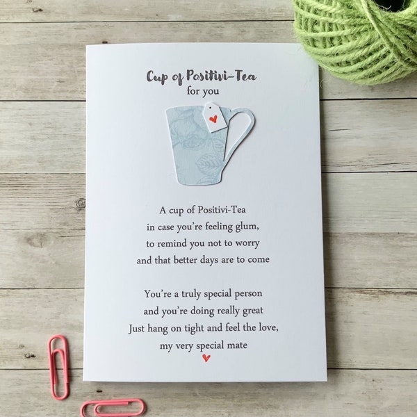 Positivi-tea Card, Don’t Give Up, Positivity Card