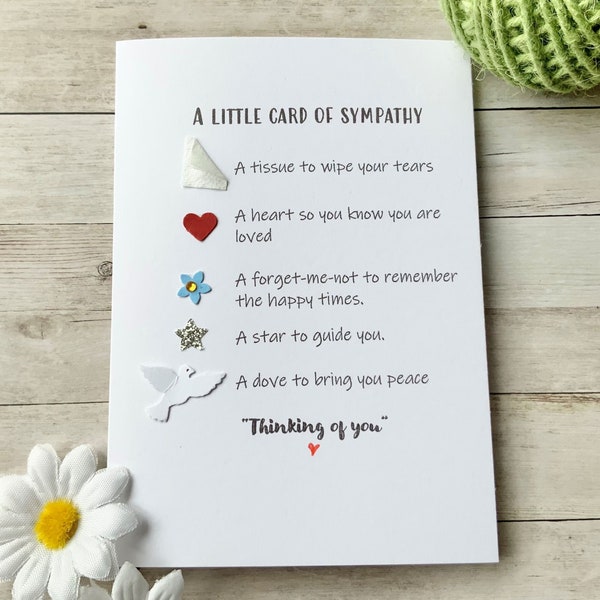 A Little Card Of Sympathy, Thinking Of You, Bereavement Card
