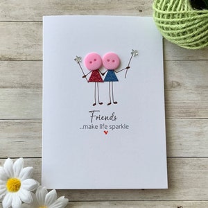 Les amis font scintiller la vie, carte de l'amitié,