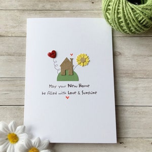 Carte Que votre nouvelle maison soit remplie d'amour et de soleil, carte Nouvelle maison