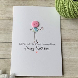 Carte d'anniversaire « Amis comme vous êtes précieux et rares »