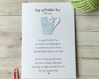 Positivi-tea Card, Don’t Give Up, Positivity Card