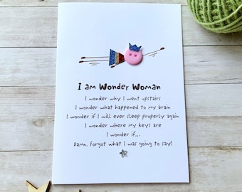 Wonder Woman Card, Menopause Card