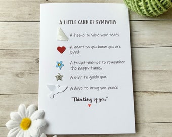 A Little Card Of Sympathy, Thinking Of You, Bereavement Card