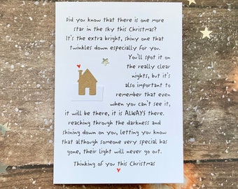Bereavement Christmas Card, Sympathy Gift, Handmade UK