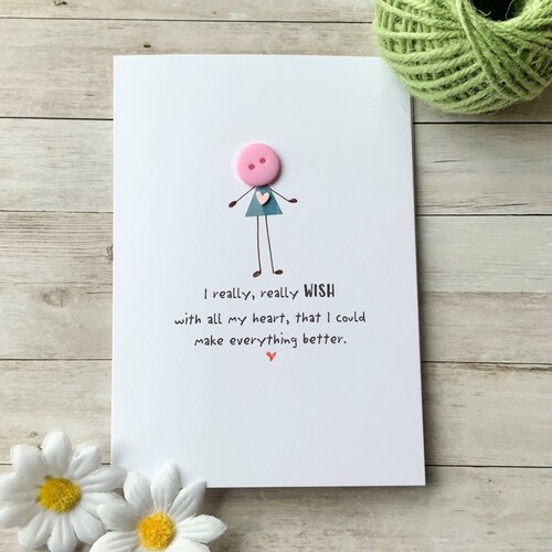 I Really Wish Card, Tough Times, Friendship Card,
