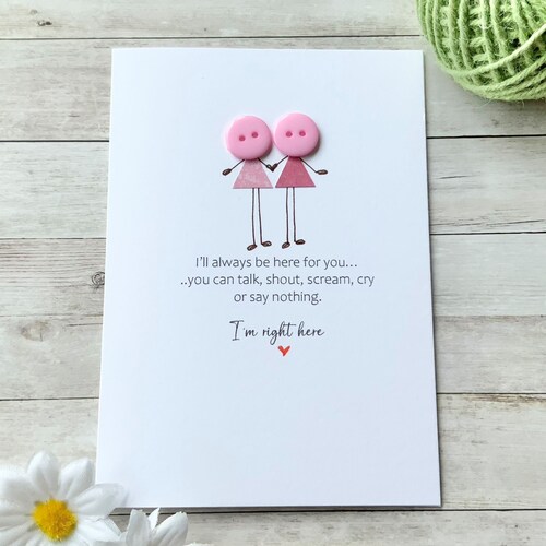 Supportive Friend Card: Handmade Tough Times Card