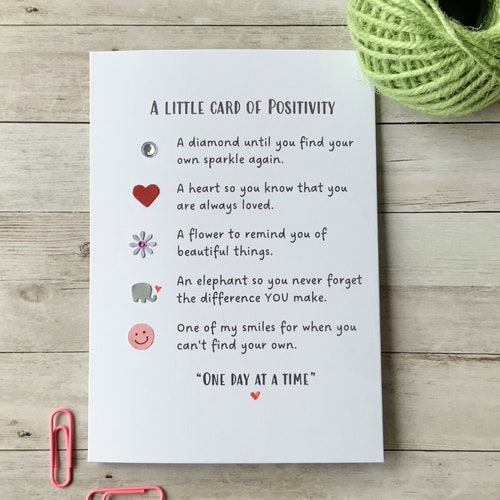 A Little Card Of Positivity, Anxiety Card,