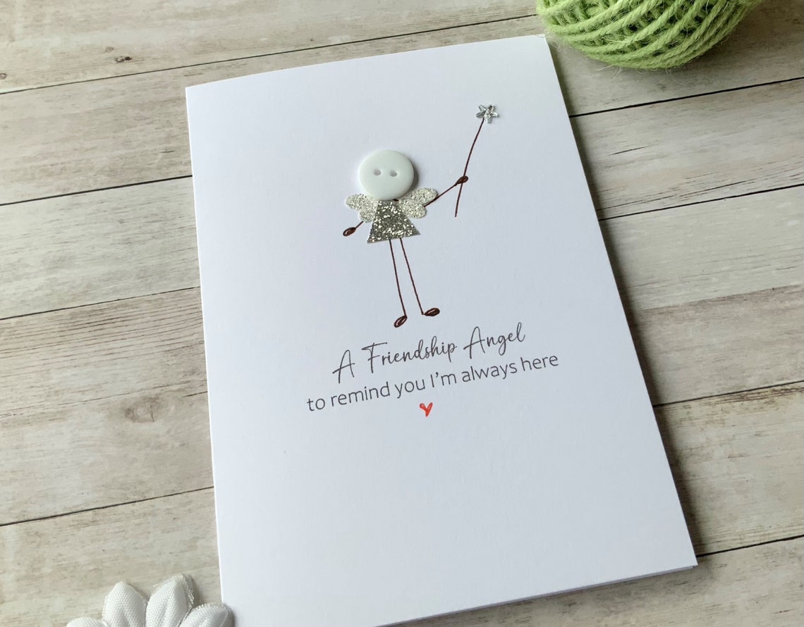 Friendship Angel Card Here for You Card Supportive Friend Etsy