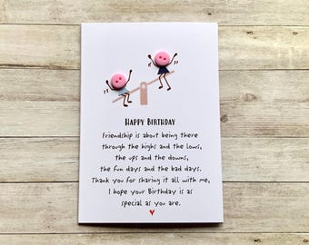 Special Friend Birthday Card, Personalised Card