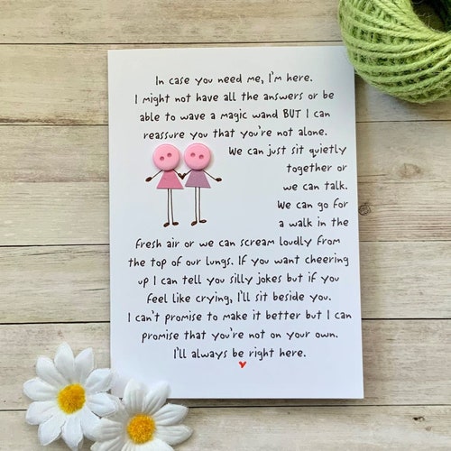 Supportive Handmade Card, Tough Times, Thinking of You