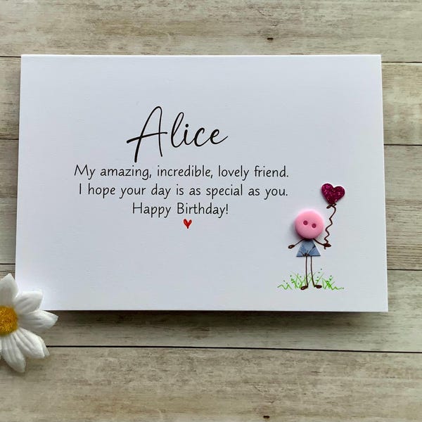 Personalised Birthday Card for Special Friend – Custom Friend Birthday Card – Unique Birthday Card UK