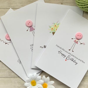 4 cartes d'anniversaire pour un ami, paquet anniversaire pour femme