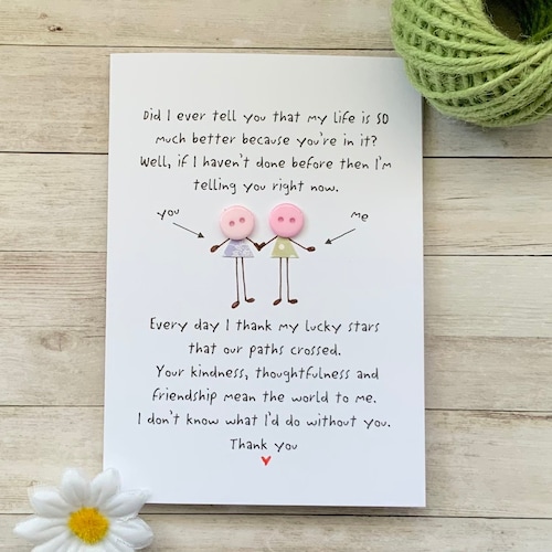 Personalised Card – Handmade Friendship Message, Birthday Card UK, Special Friend Gift