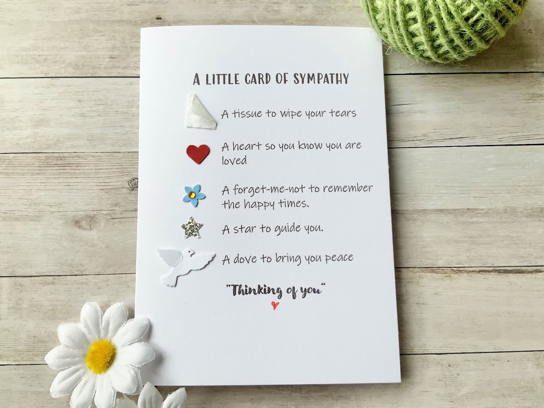 Handmade Sympathy Card, Bereavement Gift, Thinking of You - Etsy Australia