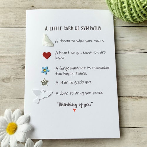 Handmade Sympathy Card, Bereavement Gift, Thinking of You
