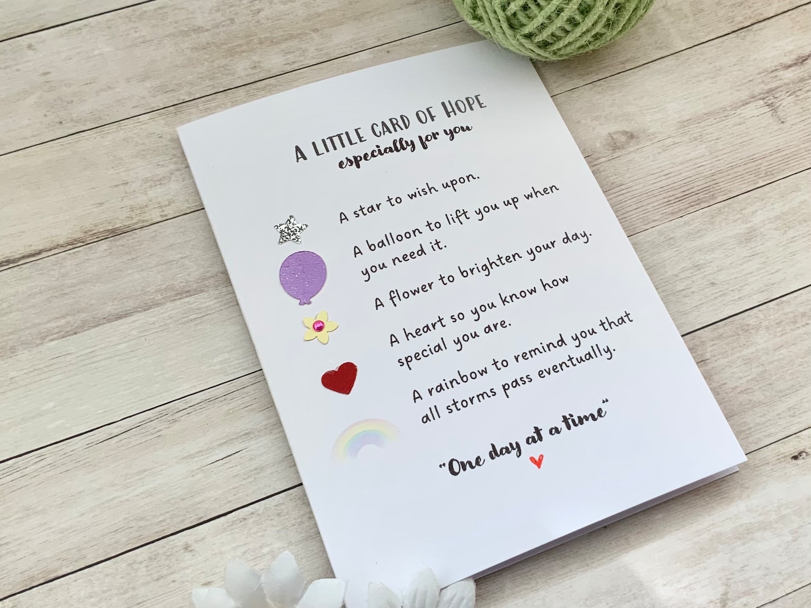 A Little Card of Hope Positivity Encouragement Card Etsy