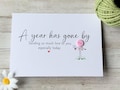 A Year Has Gone By Card, Difficult Day, Tough Times Card, Difficult Anniversary, Bereavement Anniversary, Anniversary Grief, Hard Days