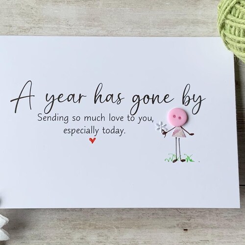Bereavement Anniversary Card: Sympathy Gift, Tough Times
