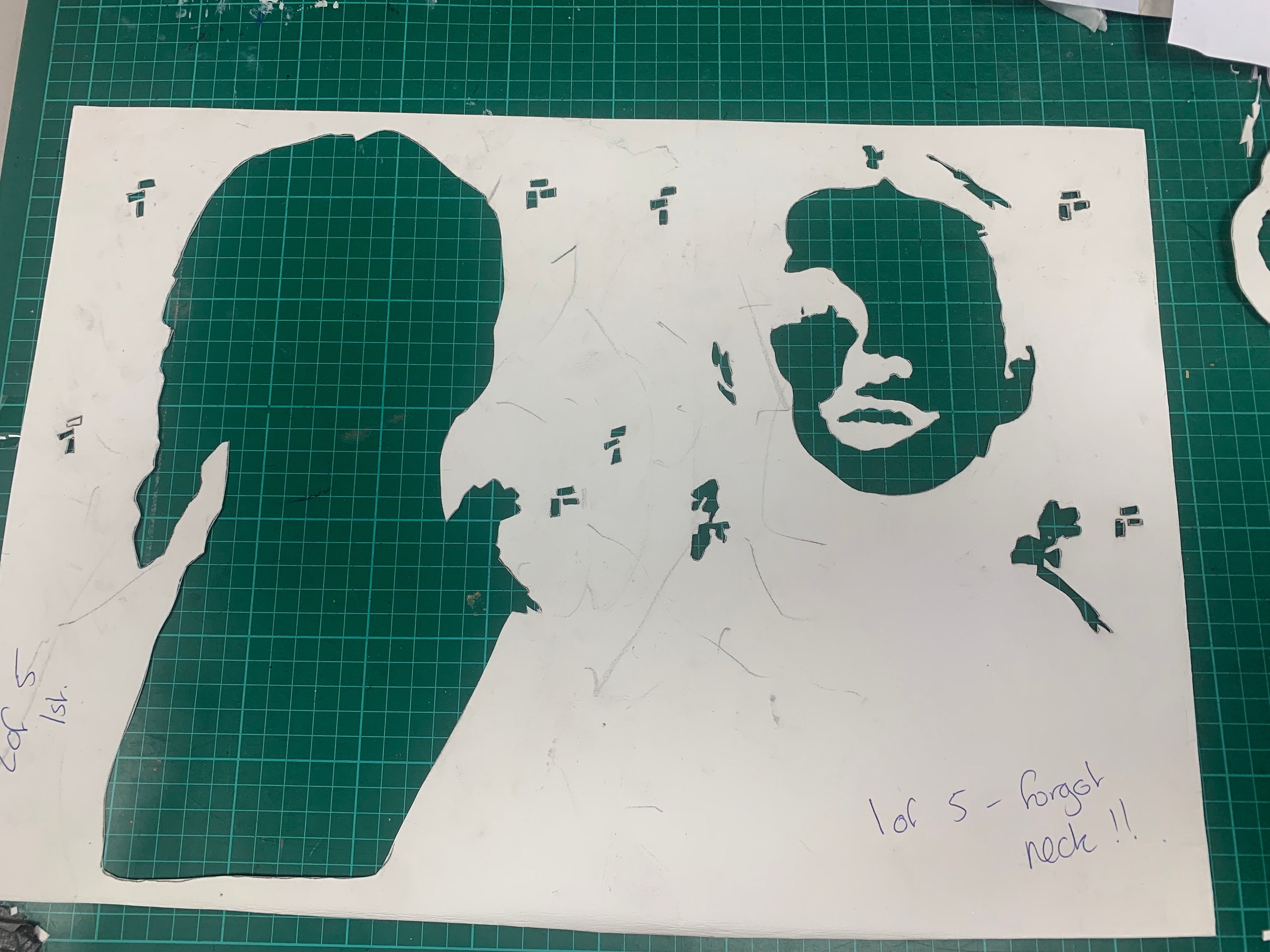 Original stencil art, a magical movie scene.