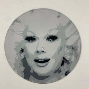 Original jimbo the drag clown, stencil and spray paint