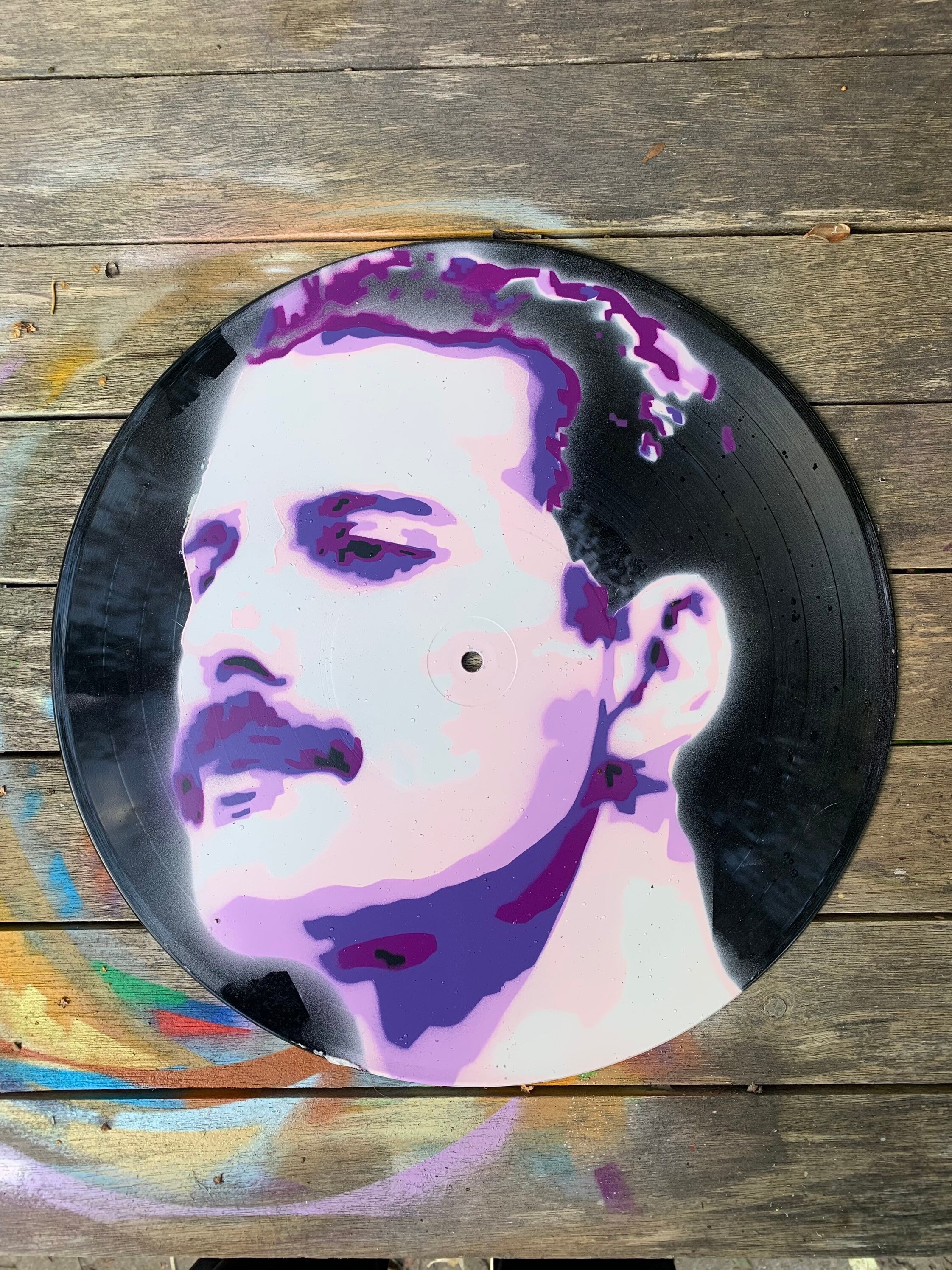Freddie Mercury, Queen, Original, Spray Painting, Stencil, Street Art
