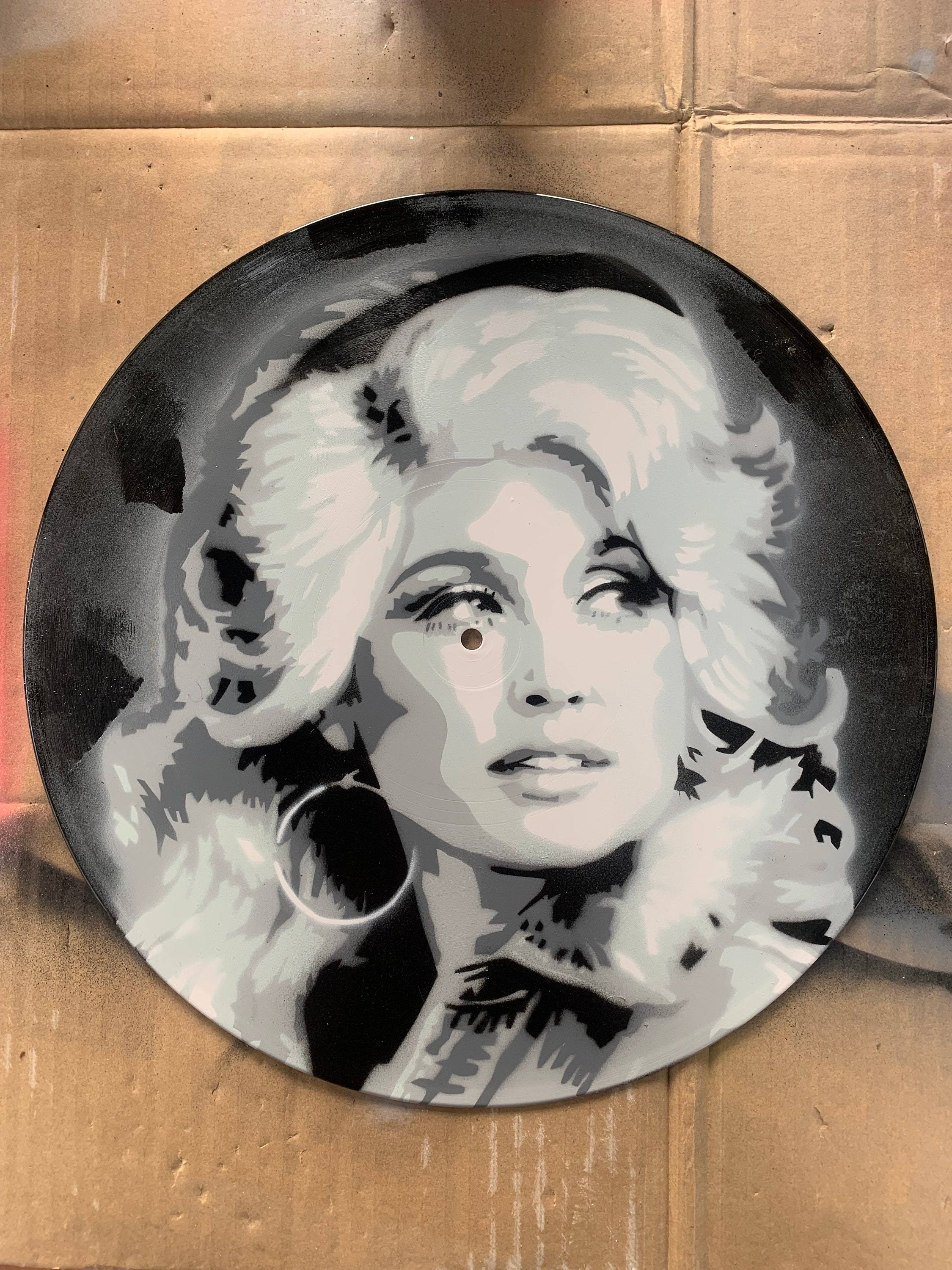 Dolly Parton - Original hand made, Stencil and Spray Paint, street art,
