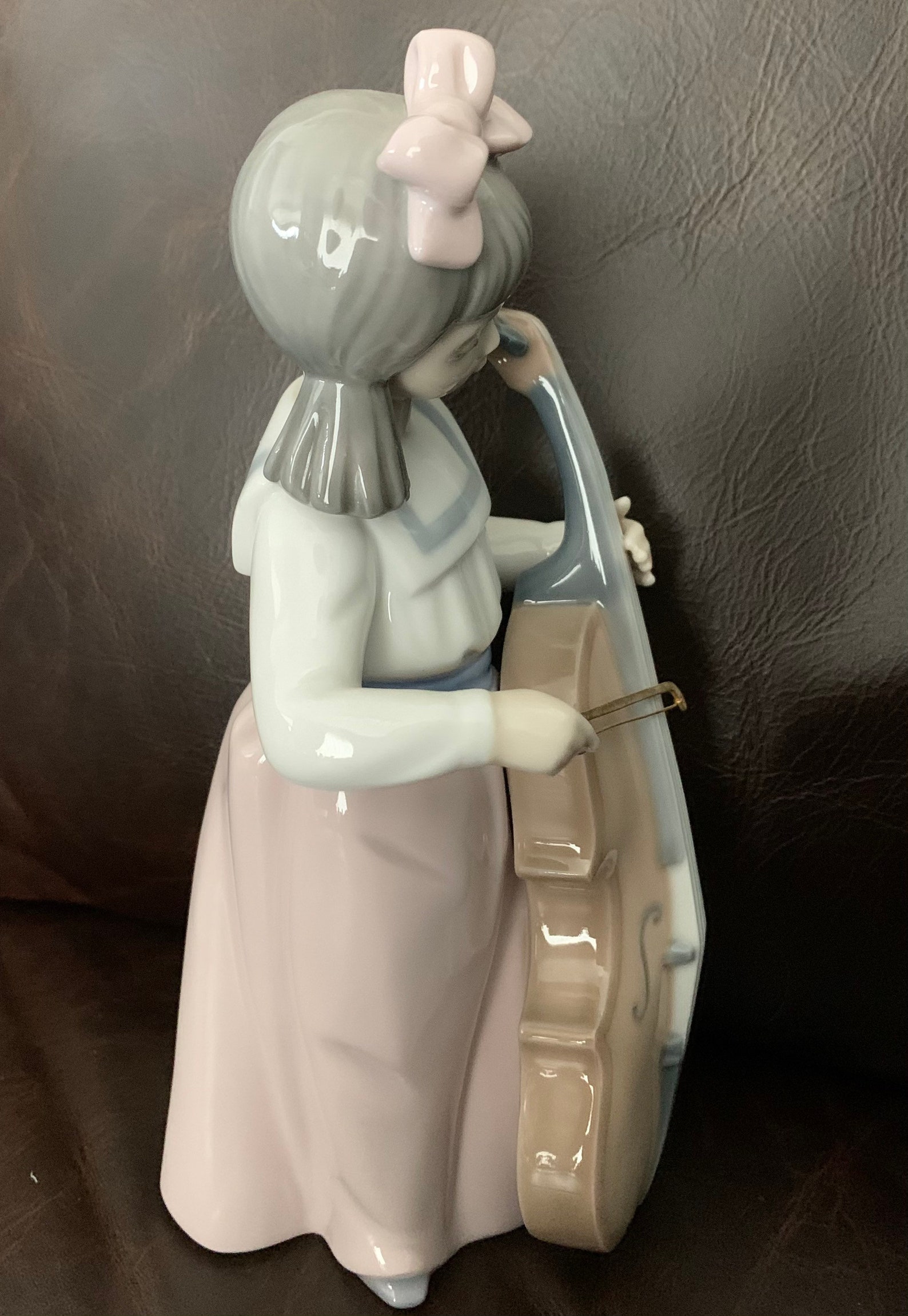 Nao by Lladro Girl playing a Cello Figurine Etsy