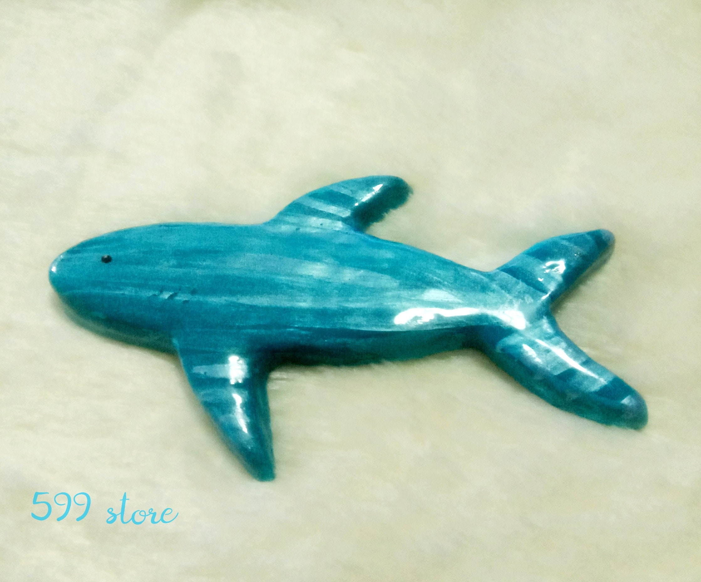 Shark Figurine Sea Animal Sculpture Small Wall Decor Fish Etsy
