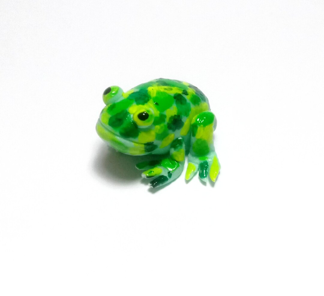 Frog Clay, Miniature Frog, Mini Sculpture, Tiny Frog Figurines, Mini