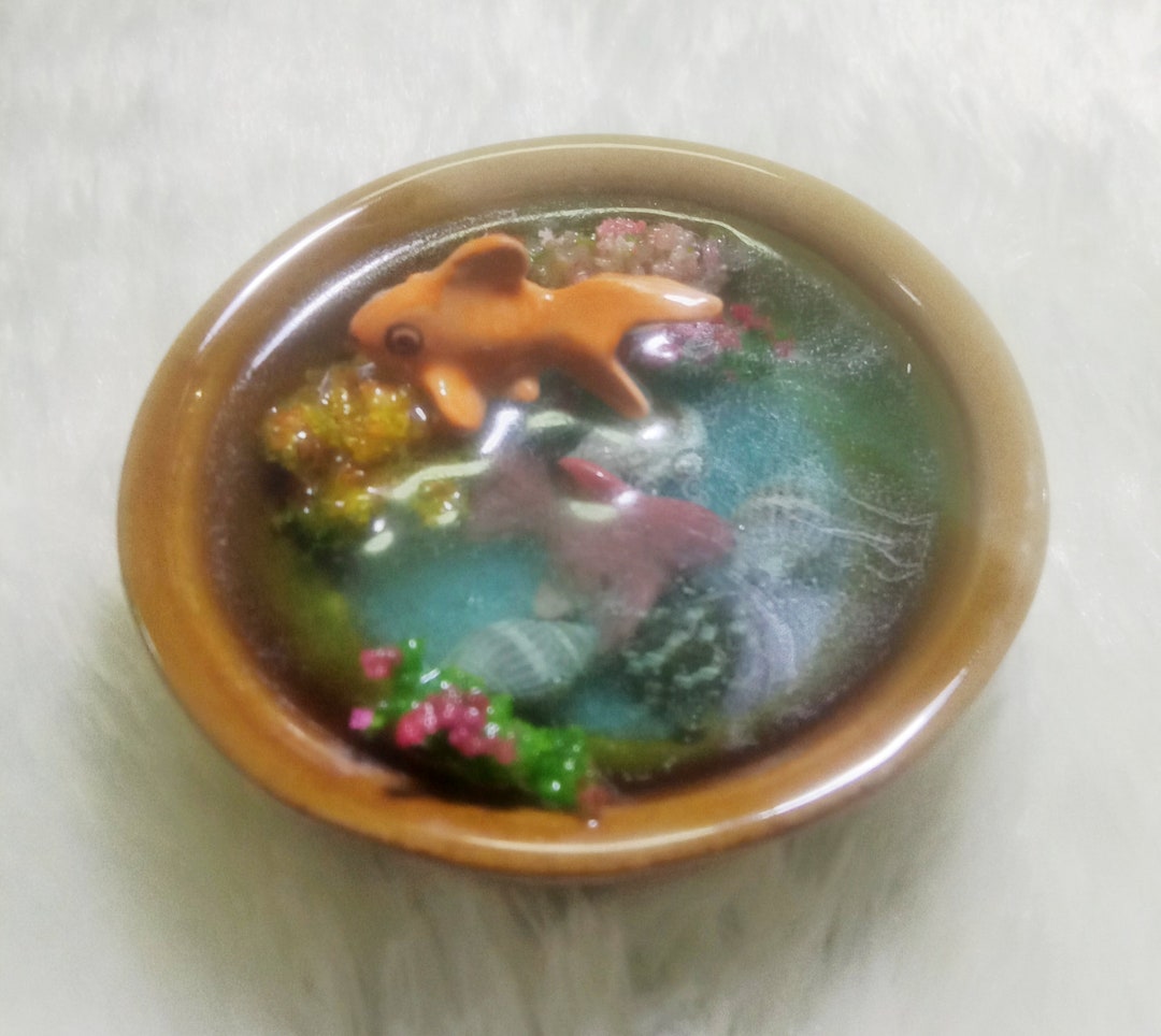 Mini Goldfish Terrarium Epoxy Gift Miniature Goldfish Etsy