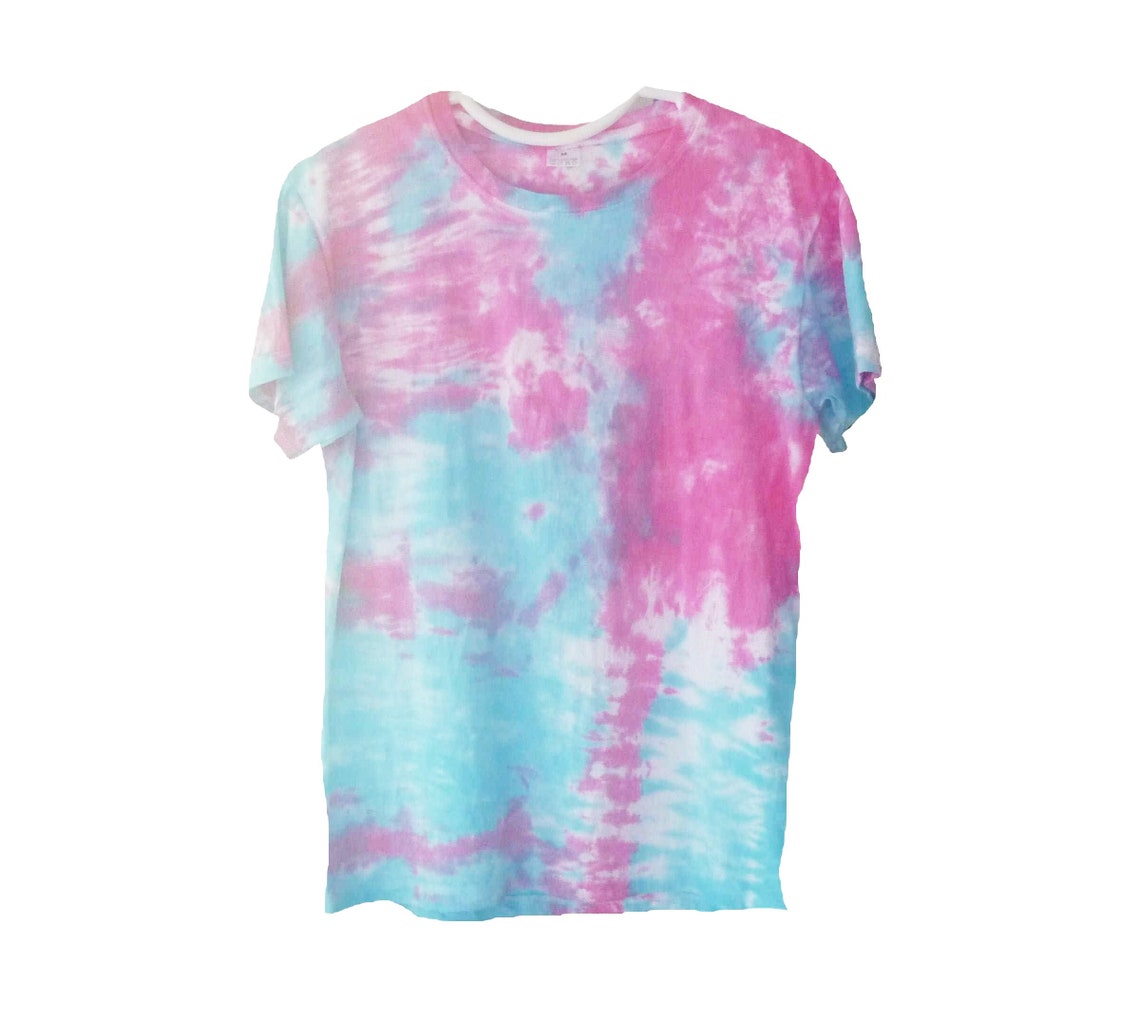 Pastel tie dye shirt blue pink tie dye tshirt chest 36 inch | Etsy