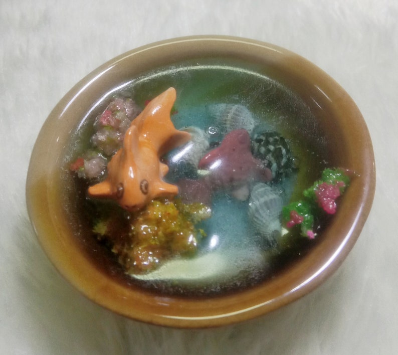Mini Goldfish Terrarium Epoxy Gift Miniature Goldfish Etsy