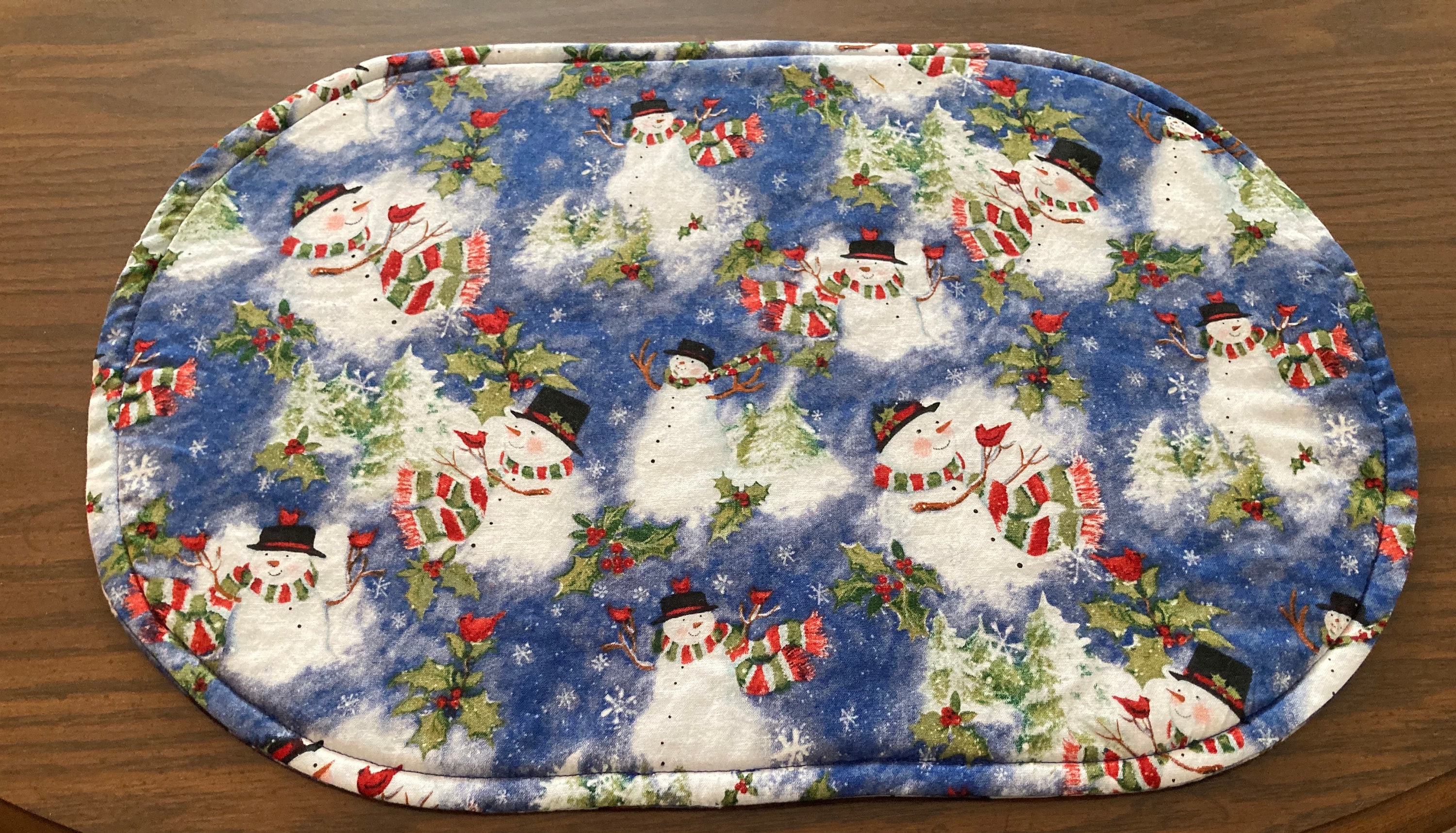 Snowmen Placemats Blue Qty. of 4 Etsy