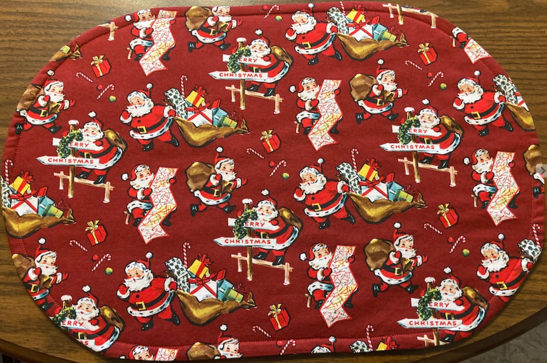 Santa Placemats Etsy