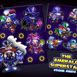Emerald Superstars Sticker Sheets