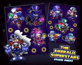 Fogli adesivi Emerald Superstars