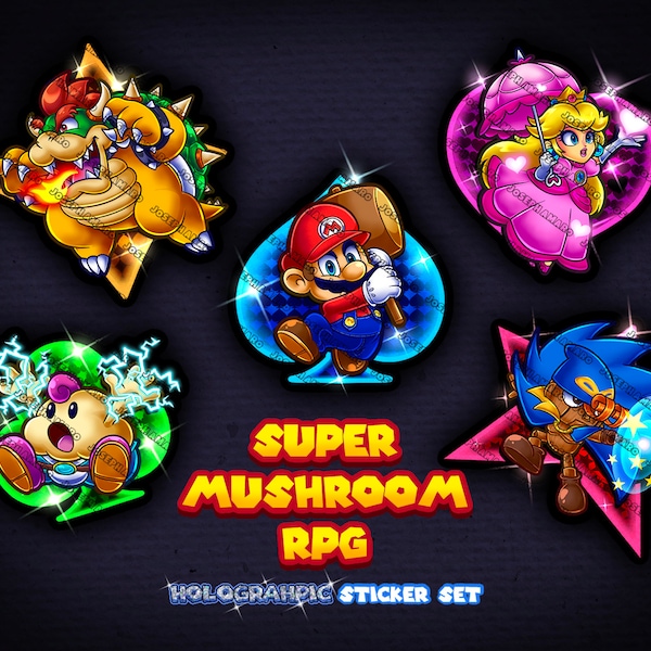 Super Mushroom RPG: Holographic Stickers