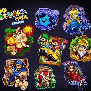 Pegatinas de la película Super Mushroom