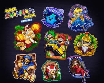 Super Mushroom Movie Stickers