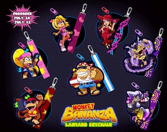 Portachiavi con cordino Monkey Bananza