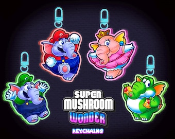 Super Mushroom Wonder: Keychain Charms