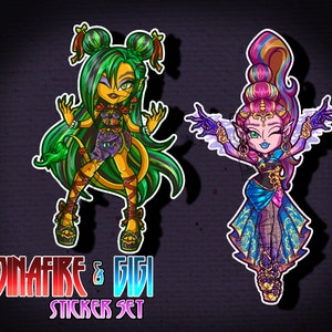 Monster Ghoul School: Dragon Girl & Genie Girl Sticker Set