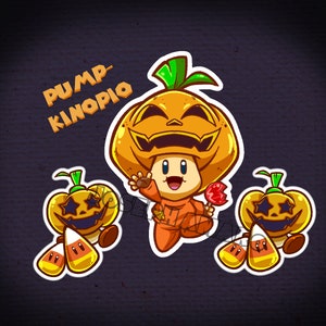 Nintendoween: Pump-Kinopio Aufnäher Sticker Set